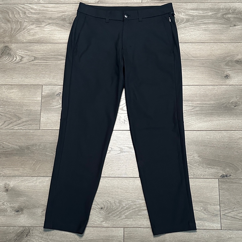 Lululemon 28" Commission Pants Slim Warpstreme Black‎ Office Travel Casual 32 - Picture 1 of 14